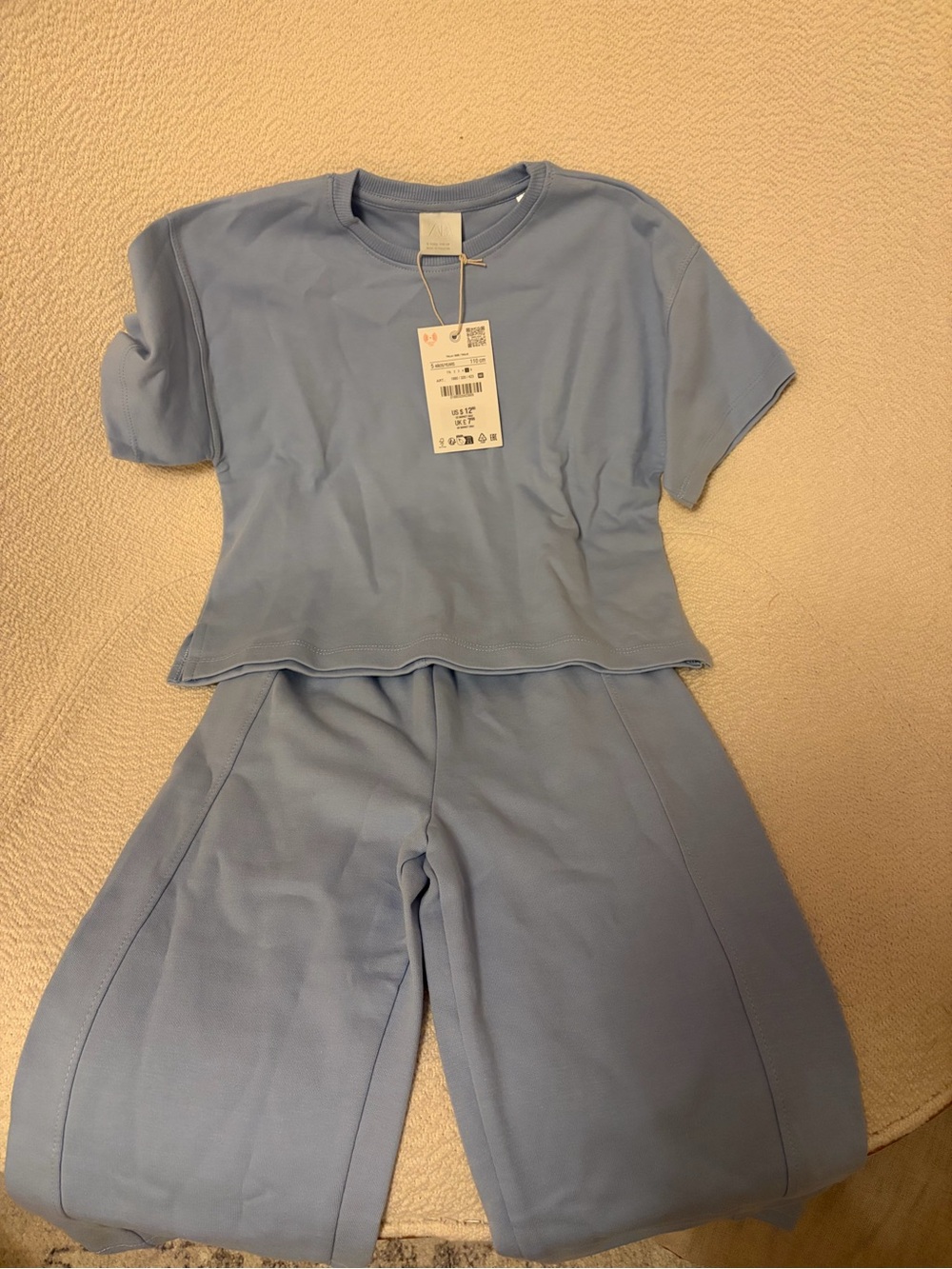 Zara size 5 T/pants pastel blue